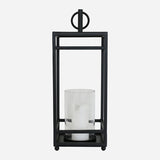 CC Interiors Ludlow Hurricane Lantern finished in Matt Black coloured iron.  Has a glass cylinder to keep your candle out of the wind at Cerise