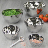Silver coloured porcelain bowls