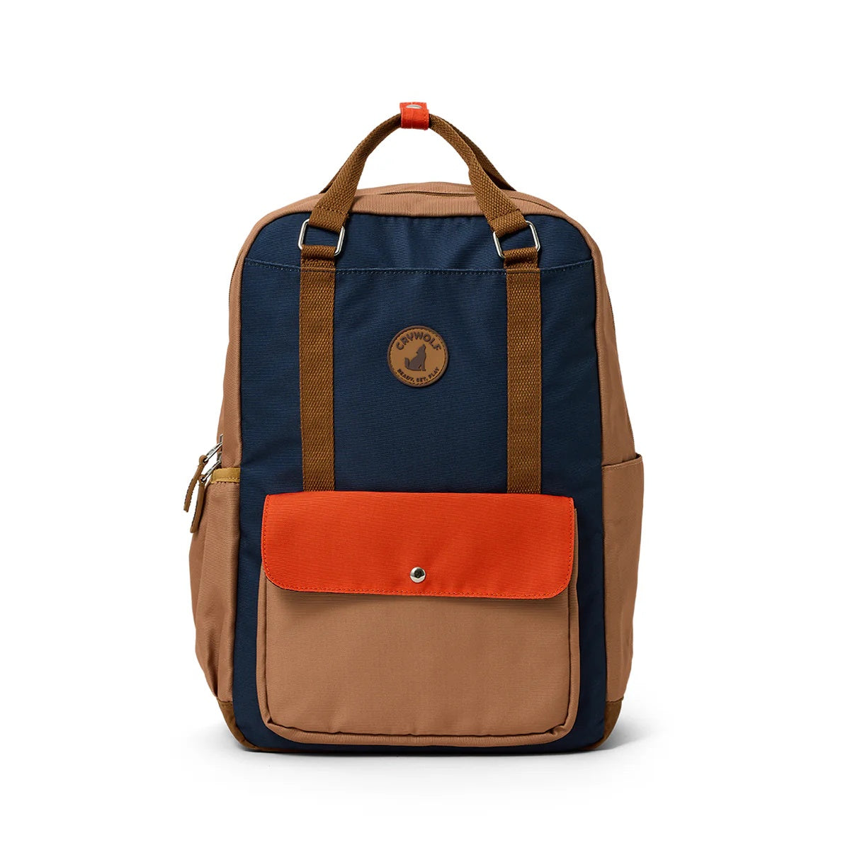 The Crywolf Knapsack in Colour Block Ash design made using water resistant material is fully lined.  Has an internal 15" laptop pocket, adjustable padded shoulder straps, external water bottle holder and easy to use zip closure.  A great school bag for kids.