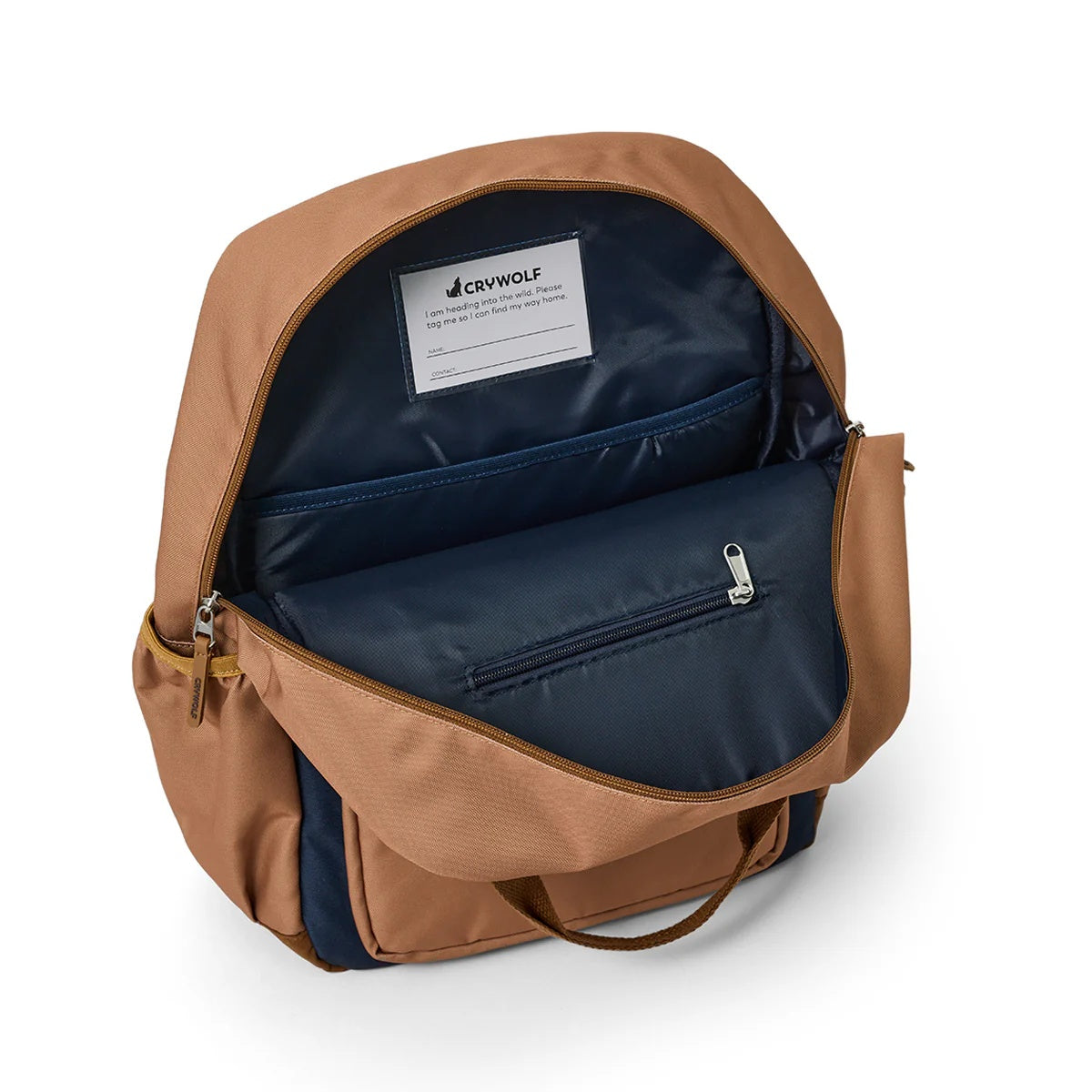 The Crywolf Knapsack in Colour Block Ash design made using water resistant material is fully lined.  Has an internal 15" laptop pocket, adjustable padded shoulder straps, external water bottle holder and easy to use zip closure.  A great school bag for kids.
