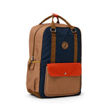 The Crywolf Knapsack in Colour Block Ash design made using water resistant material is fully lined.  Has an internal 15" laptop pocket, adjustable padded shoulder straps, external water bottle holder and easy to use zip closure.  A great school bag for kids.