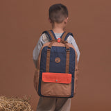 The Crywolf Knapsack in Colour Block Ash design made using water resistant material is fully lined.  Has an internal 15" laptop pocket, adjustable padded shoulder straps, external water bottle holder and easy to use zip closure.  A great school bag for kids.