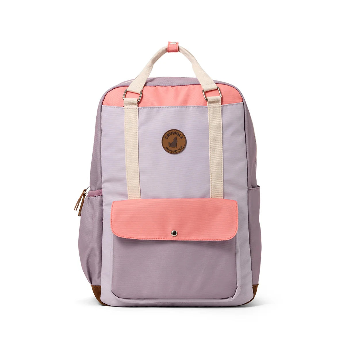 The Crywolf Knapsack in Colour Block Heather design made using water resistant material is fully lined.  Has an internal 15" laptop pocket, adjustable padded shoulder straps, external water bottle holder and easy to use zip closure.  A great school bag for kids.
