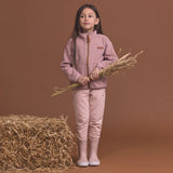 Crywolf lightweight fleece made from recycled polyester with zip fron and side pockets at Cerise. Available in Rose  colour