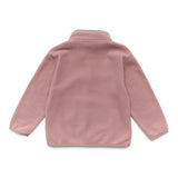 Crywolf lightweight fleece made from recycled polyester with zip fron and side pockets at Cerise. Available in Rose  colour - photo show back of fleece jacket.