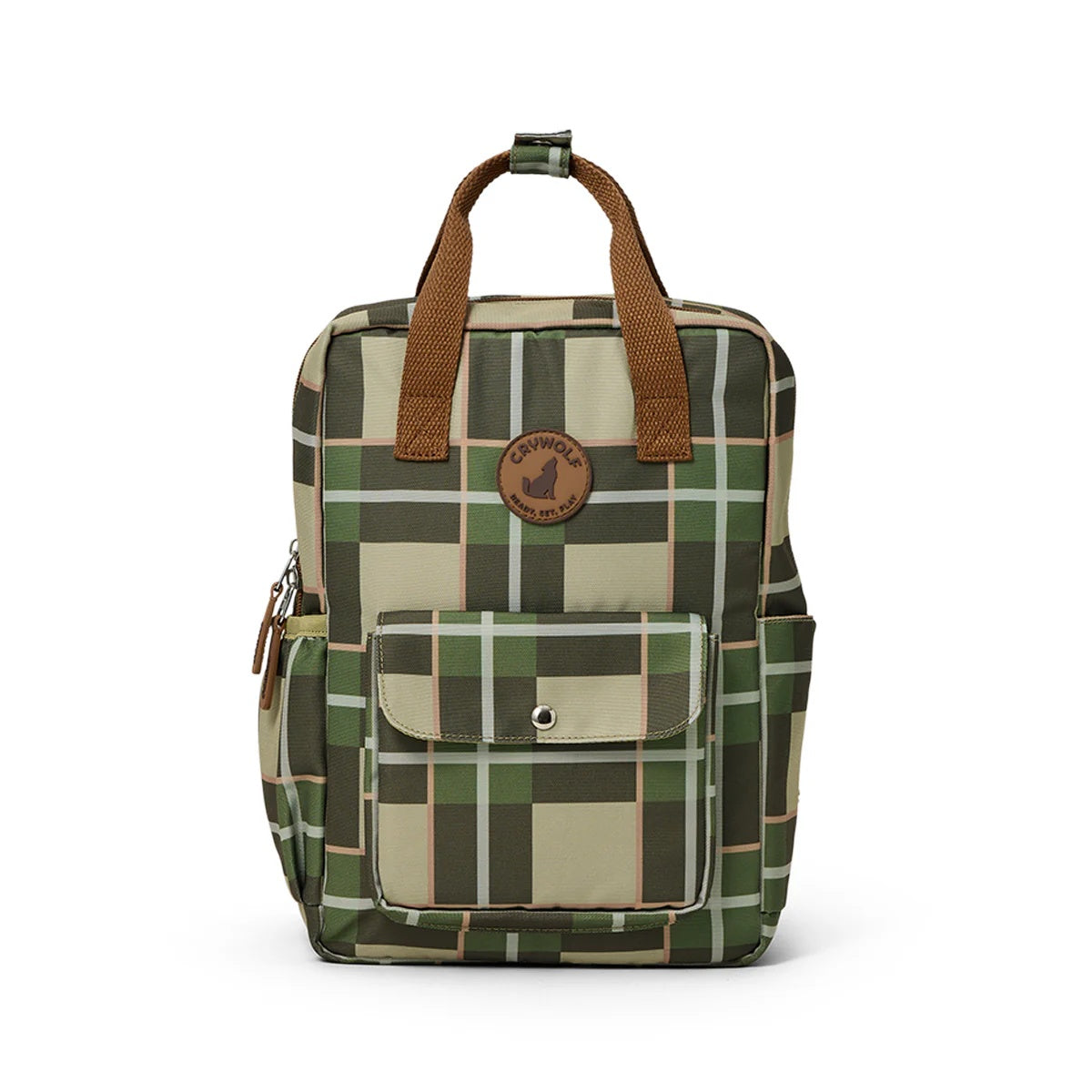 The Crywolf Mini Backpack is a great size for little people, making it ideal for kindy days, playdates, and trips to the playground.  The mini backpack is lightweight with handy compartments and side pockets for drink bottles, shown here is Plaid design at Cerise NZ.