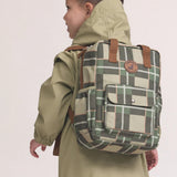 The Crywolf Mini Backpack is a great size for little people, making it ideal for kindy days, playdates, and trips to the playground.  The mini backpack is lightweight with handy compartments and side pockets for drink bottles, shown here is Plaid design at Cerise NZ.