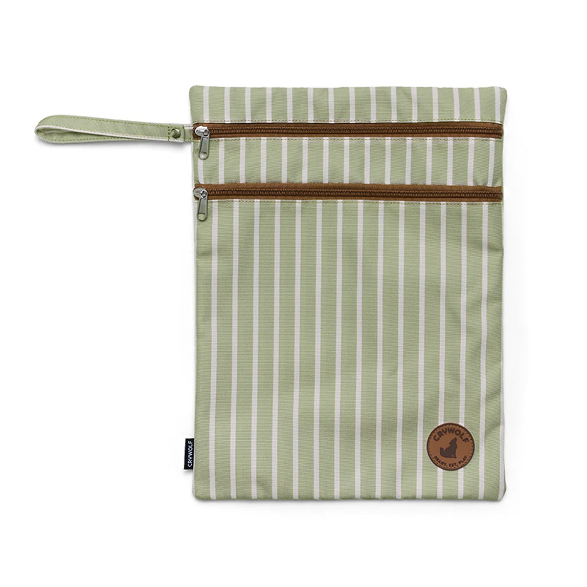 Crywolf Wet Bag,  perfect for wet swimwear, clothes, nappies or even a kids’ book bag. Shown here in Green Elm design.
