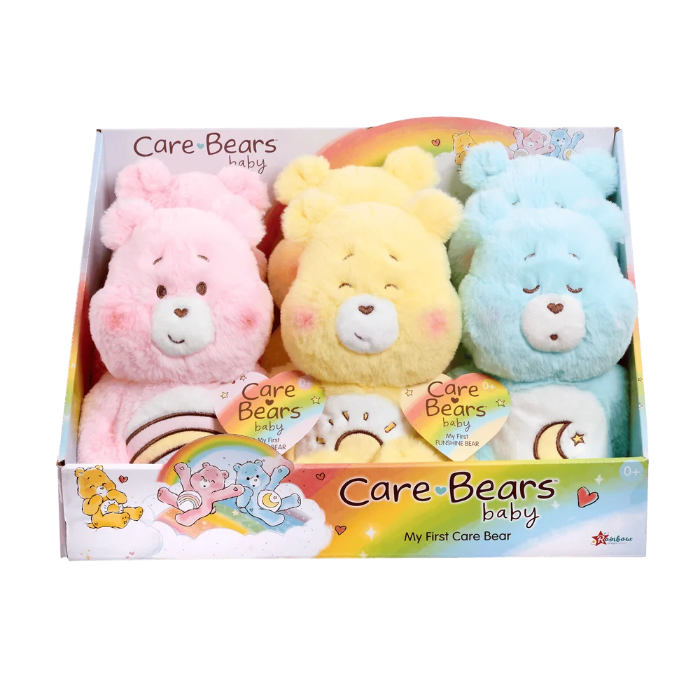 Care Bears first soft toy at Cerise.  avaiable in PInk, yellow or blue