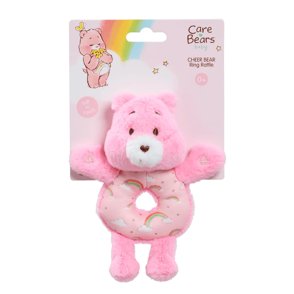 Care Bears Cheer Bear Ring Rattle in Pink at Cerise