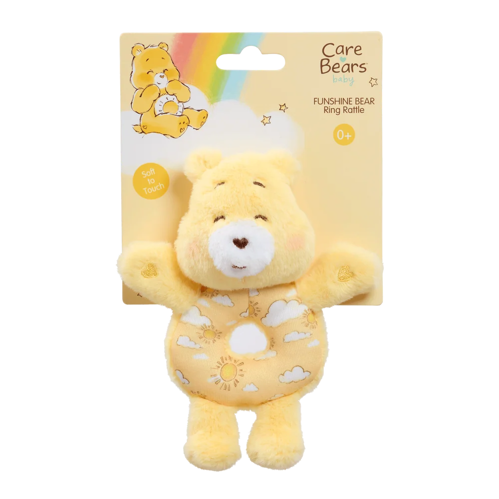 Care Bears Funshine Bear Ring Rattle in Yellow at Cerise