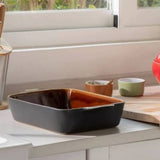 Casa Alegre Bilbao Rectangular shaped Baker at Cerise.  Made in Portugal and finished in a stunning honey brown glaze.