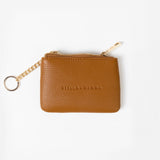 Caramel coin purse woith gold chain