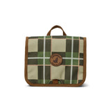  The Crywolf Hanging Toiletry Bag in Field Plaid design at Cerise. Makes the perfect travel companion. Made to keep all their bathroom essentials organised on the go, it features a removable mirror, zippered internal mesh pockets, multiple compartments, and a convenient hanging hook. Made from durable, water-resistant fabric 