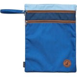 Crywolf wet bag in Colour Block Deep Sea at Cerise.  Wetbag with two aipped compartments for kids and babies wet clothes.