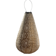 LUmiz solar lantern 28cm drop Gold Fiore