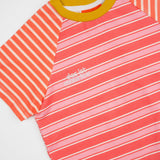 Das Ist Maurice Raglan Tshirt in Coral and Pink Stripes at Cerise