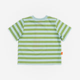 Das Ist Maurice T Shirt in Minty green and blue stripes and 100% cotton at Cerise.