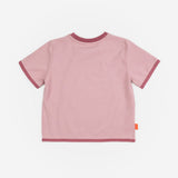 Das Ist Maurice Sammy the Snail T Shirt at Cerise. Set against a beautiful dusty rose base, the T-shirt features exclusive hand-illustrated Sammy the Snail artwork across the front.