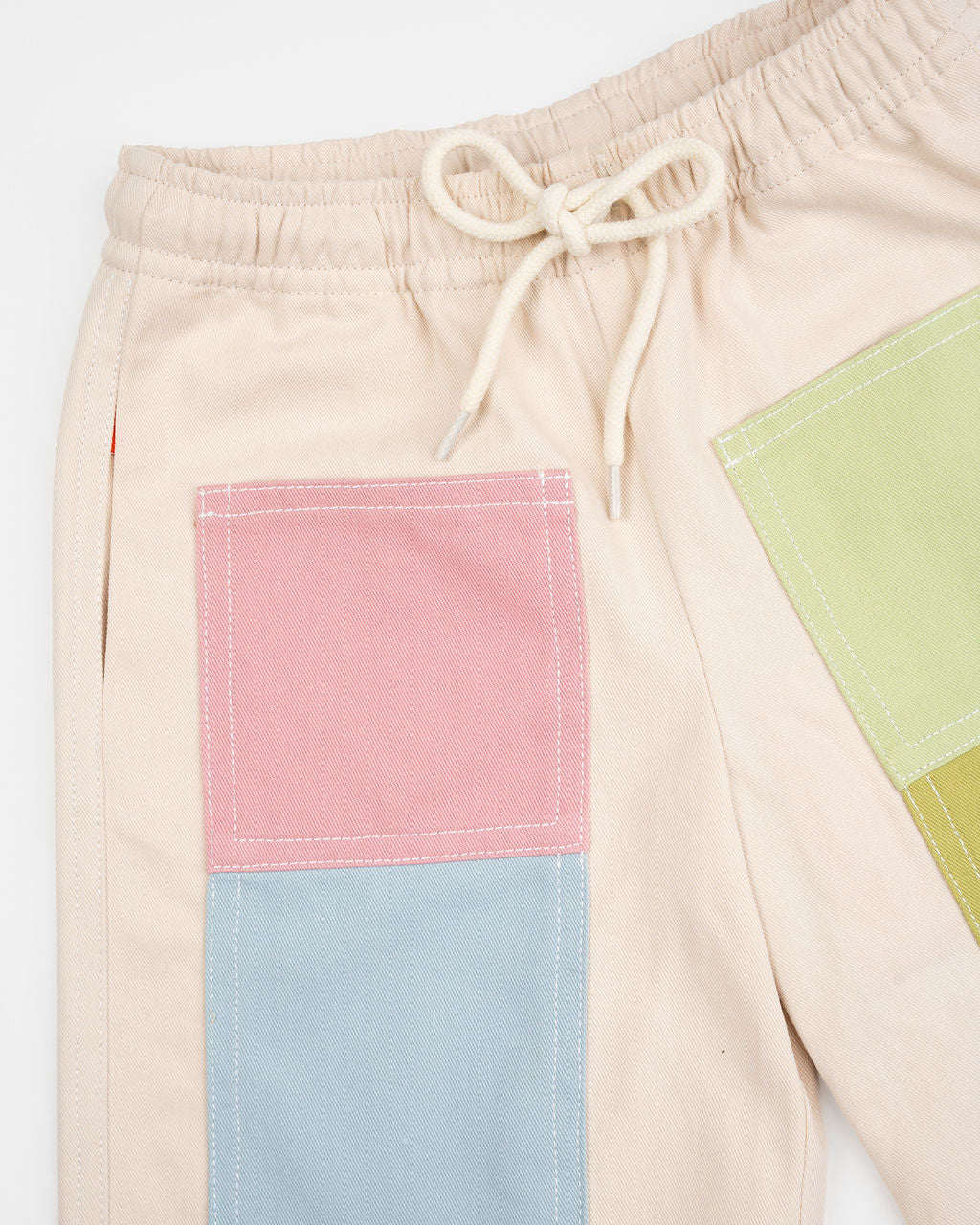 Das Ist Maurice Wide leg pants in patchwork design at Cerise