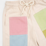 Das Ist Maurice Wide leg pants in patchwork design at Cerise