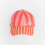 Das Ist Maurice Cap in Coral stripes at Cerise