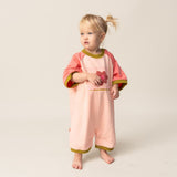 Das Ist Maurice Romper Suit in Pink Petal design at Cerise