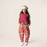 Das Ist Maurice unisex Burgundy Striped Raglan T-shirt with contrasting green rib on neck and trim for girls and boys at Cerise NZ