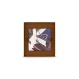 Flox compact mirror in flox distinctive artwork. Opens up to one regular mirror and one magnifying mirror,, Presented in a gift box