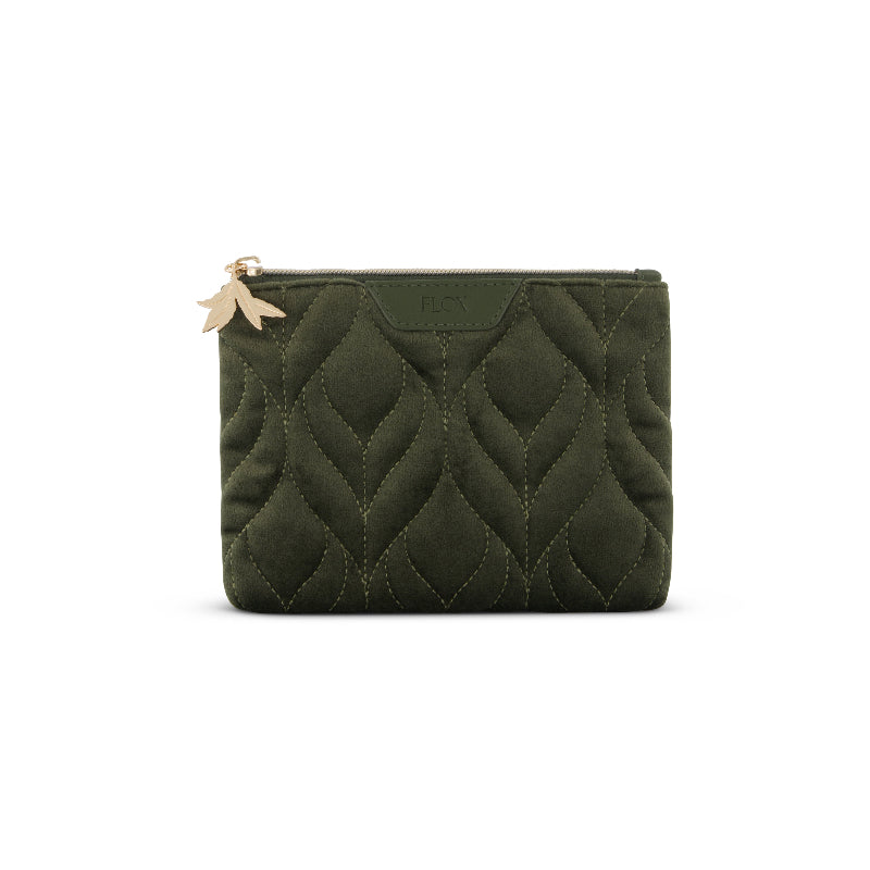 Flox midi dark green velvet purse