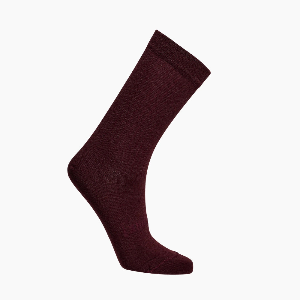 Lamington Merino NZ made cosy socks in a deep browny red colour