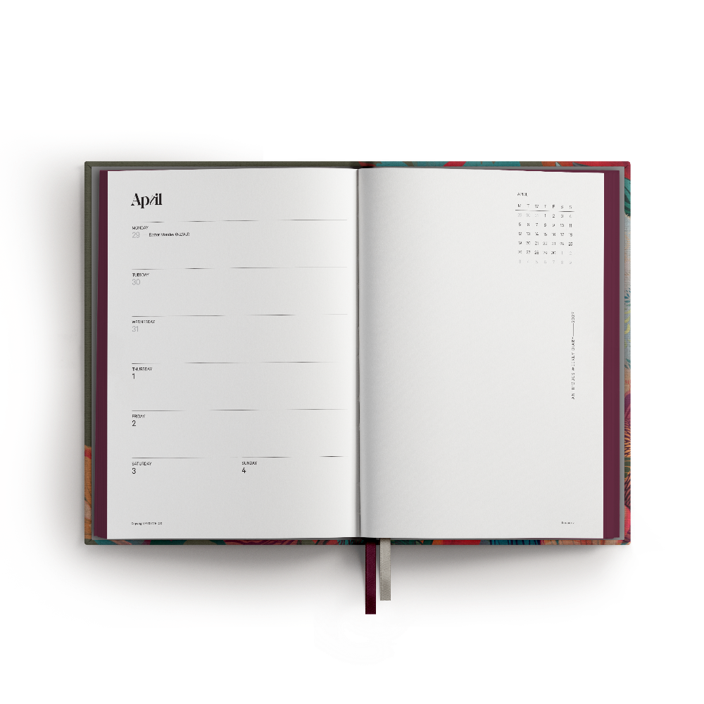 The Flox Antipodes 2027 Diary at Cerise is a beautifully illustrated New Zealand diary featuring Flox’s signature botanical artwork inspired by Aotearoa’s native flora and fauna. Includes a double page spread per week as well as an end of month double page feature for monthly reflections.  A practical and stylish 2027 diary for everyday planning, and a great gift for lovers of New Zealand art, nature and contemporary illustrations.