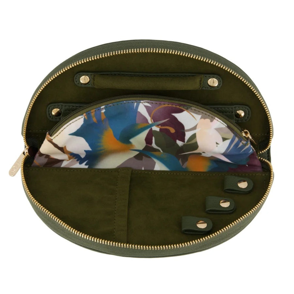 With its slimline profile and wraparound curved zip, the FLOX Antipodes Travel Jewellery Case at Cerise is easy to pack into a suitcase, overnight bag or handbag.  With an internal satin zipped compartment, It’s a practical and stylish travel accessory for holidays, weekends away or simply keeping your jewellery organised at home.