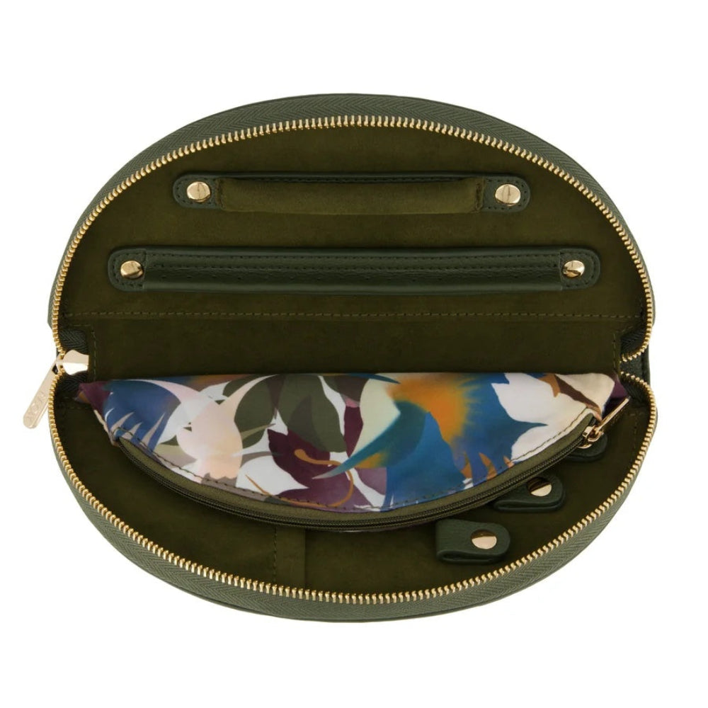 With its slimline profile and wraparound curved zip, the FLOX Antipodes Travel Jewellery Case at Cerise is easy to pack into a suitcase, overnight bag or handbag. It’s a practical and stylish travel accessory for holidays, weekends away or simply keeping your jewellery organised at home. Features a beautiful flox designed satin interior compartment for your extra special jewellry items.  Pleanty of space for rings, chains, pendants, earrings and bracelets.