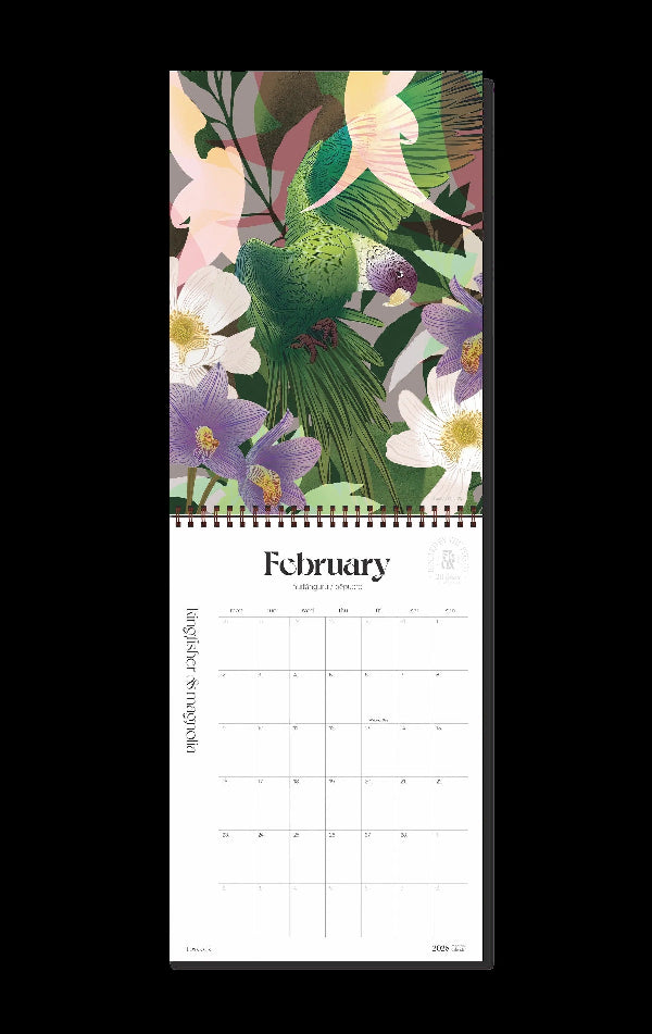 Flox branded 2026 calendar featuring 12 FLOX artworks