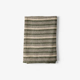 French Country Atelier stripe Teatowel in Green at Cerise.  Made of a linen and cotton blend for everyday use.