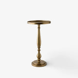 The Barnes Side Table by French Country Collections at Cerise brings timeless elegance to your room with its graceful curved base and practical lipped tabletop.

Made from metal and finished in  antique gold patina, this versatile piece complements both traditional and contemporary interiors, making it the perfect accent beside a sofa, armchair, or bed.

Measures 26cm (L) × 26cm (W) × 50cm (H)