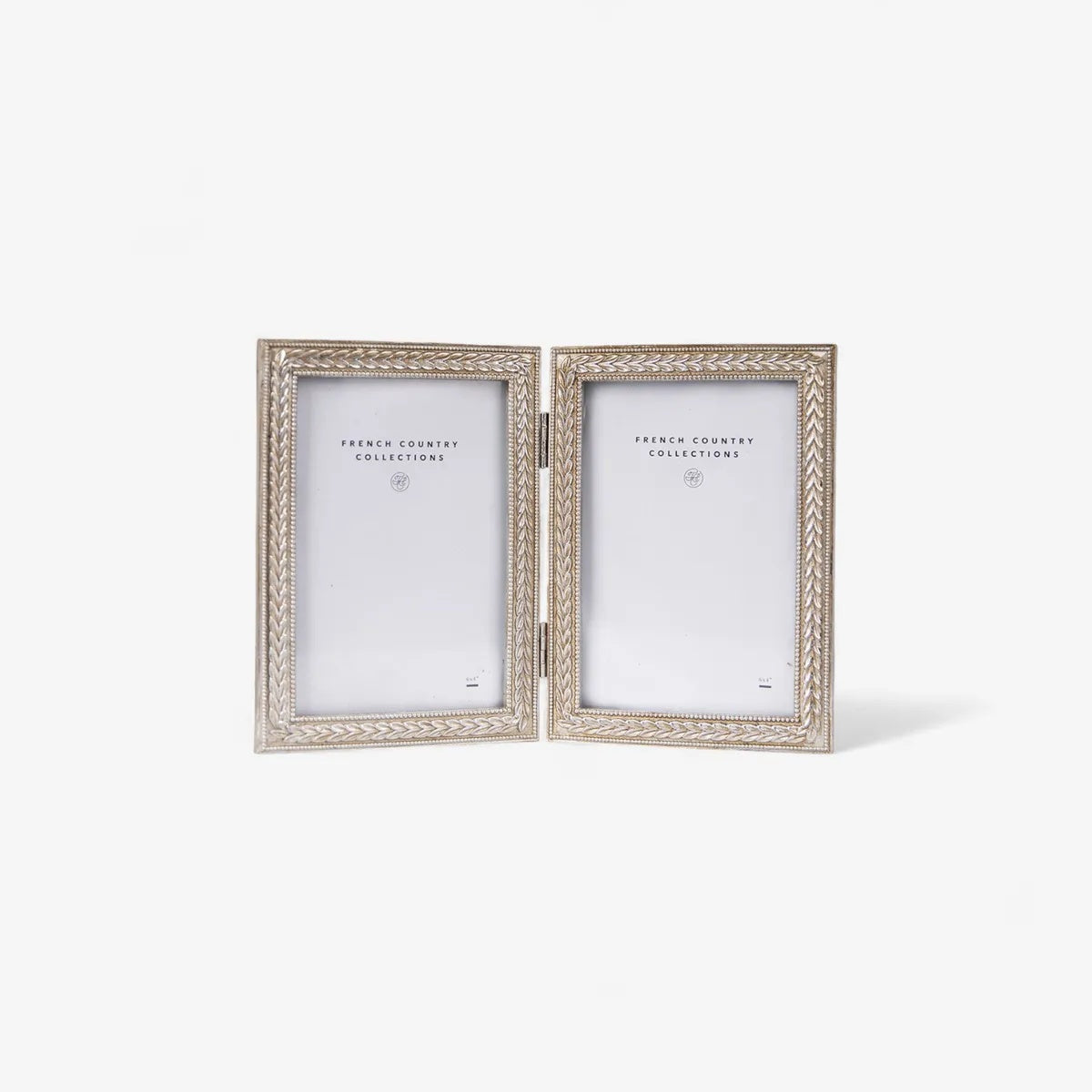 French Country Eleanor Double Photo Frame in silver finish at Cerise