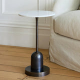 The French Country Collections Finn Side Table at Cerise, combines sleek iron with a luxurious marble top for a refined, mid-century inspired look. A great little side table for the sofa or bedside table.
Measures 30cm (L) × 30cm (W) × 49cm (H)