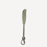 French Country stainless steel butter knife at Cerise.  feature a knot at the base of the handle.
