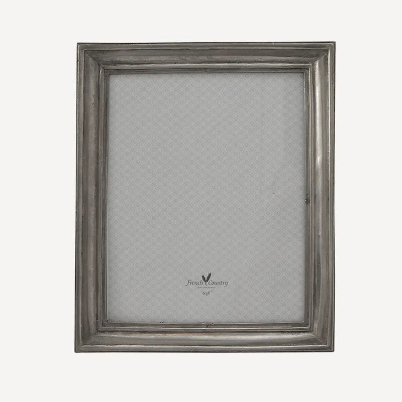 French Country Naroow Edge Pewter Frame at Cerise.  Takes a 6 x 8 inch photo and is fully engraveable with   Hallmark stamp of authenticity.