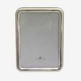 French Country Collections Oslo Silver Photo Frame at Cerise.  Takes a 5 x 7 inch photo and  its narrow profile with curved edges sits well with other frames in a collection.