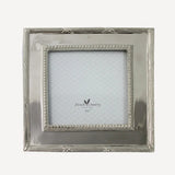 French Country Square silver beaded nickel frame 4x4 photo frame at Cerise