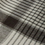 French Country Utility Check Teatowel at Cerise.  Cotton Linen Teatowel in warm tones of brown and Ivory.  Has a hanging loop.