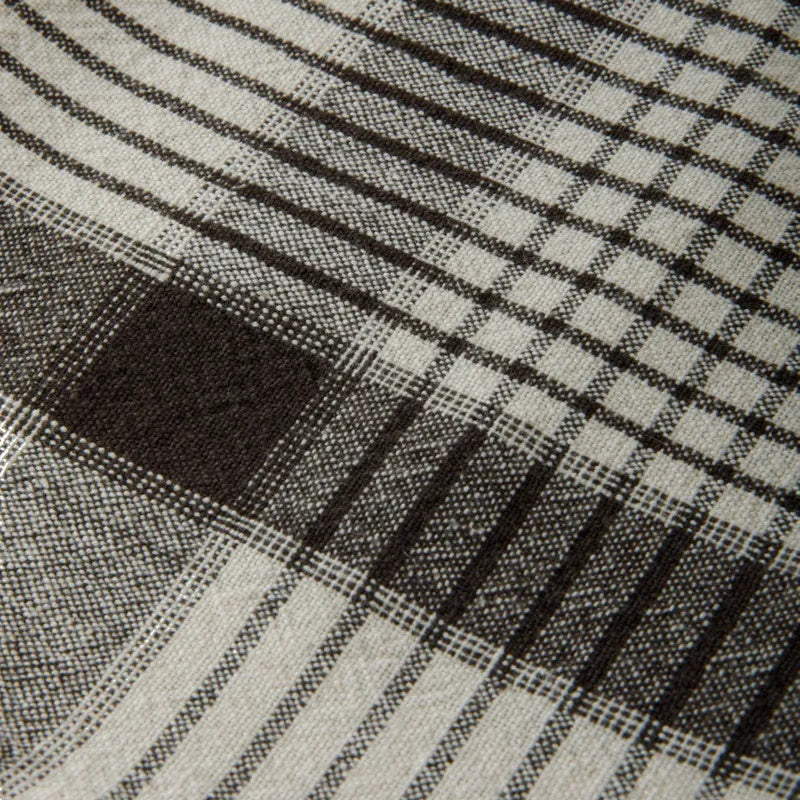 French Country Utility Check Teatowel at Cerise.  Cotton Linen Teatowel in warm tones of brown and Ivory.  Has a hanging loop.