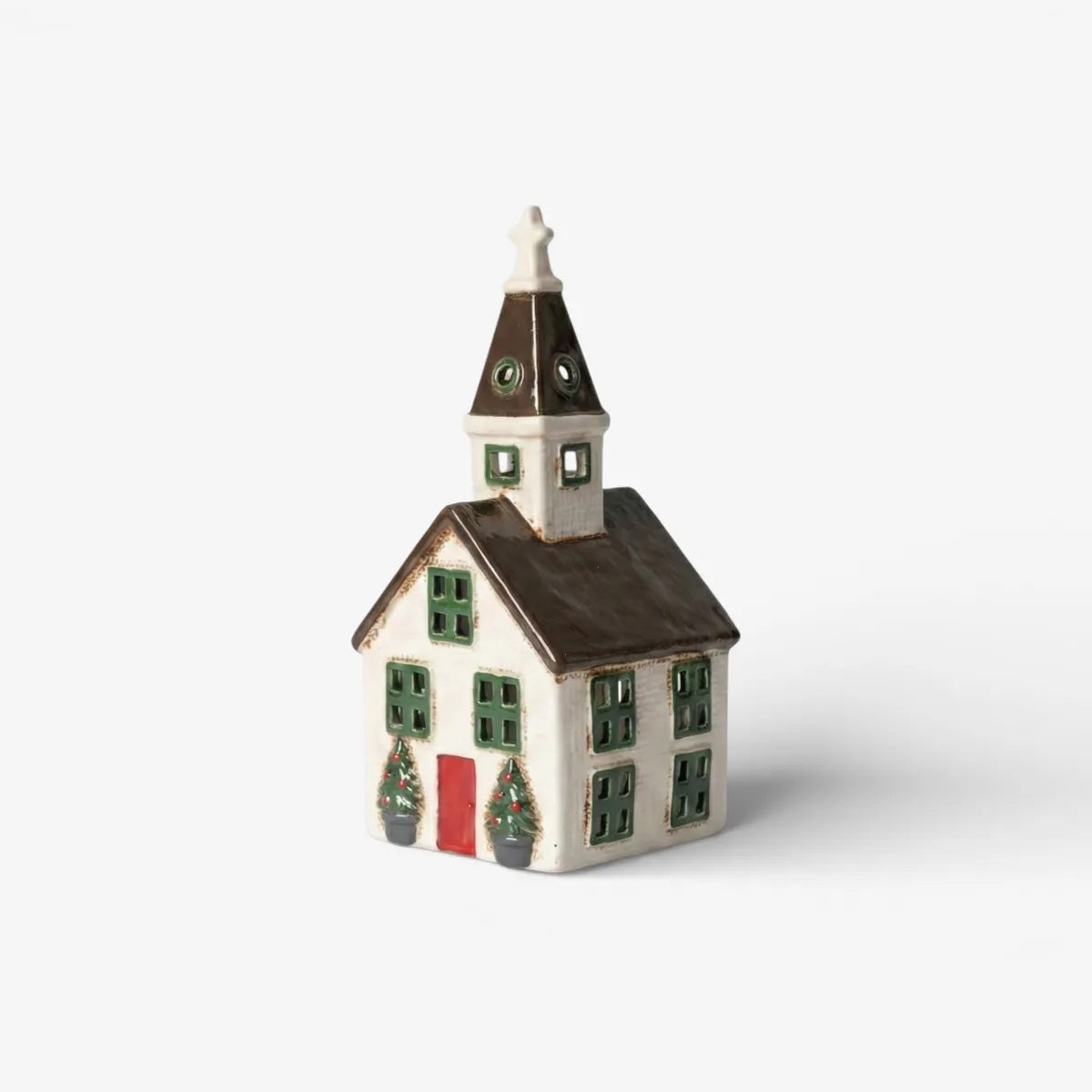 French Country  Norgard Village Church Tealight House - Cerise