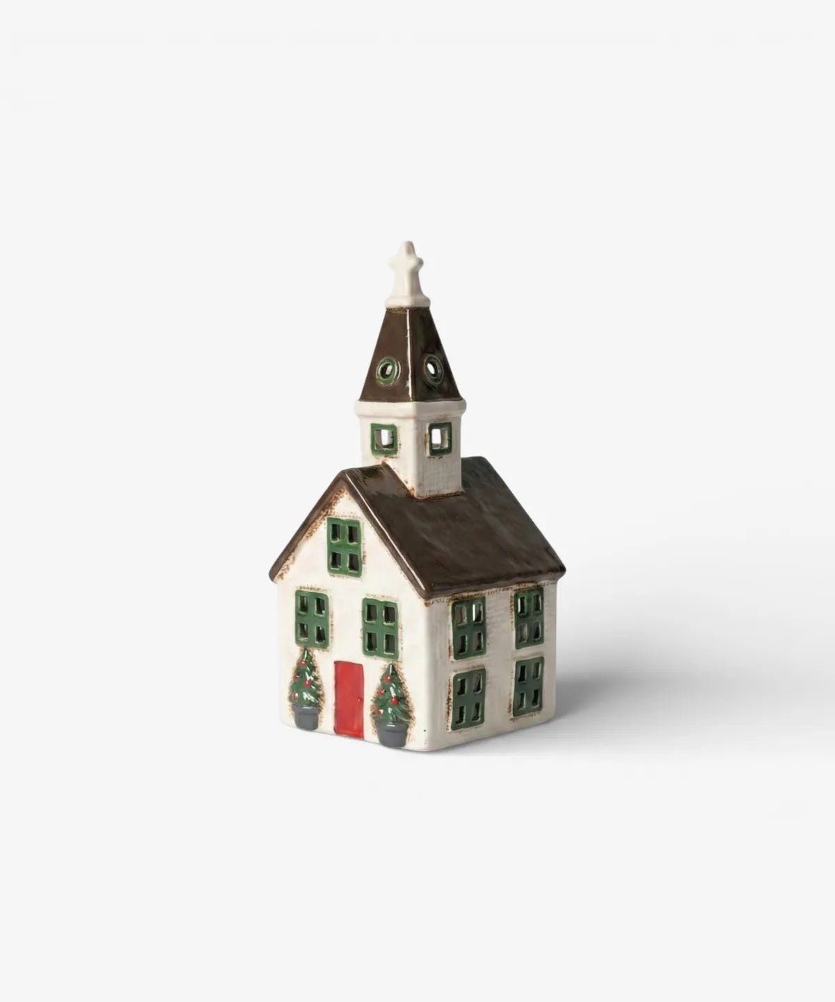 French Country  Norgard Village Church Tealight House - Cerise