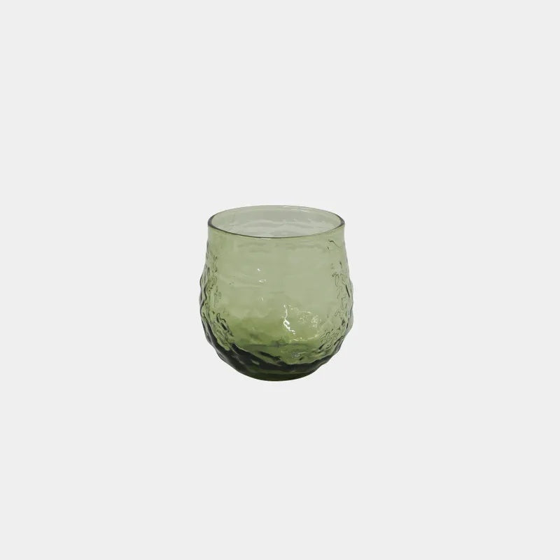French Country Serena Glass Tumber in Green at Cerise
