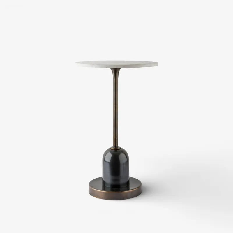 The French Country Collections Finn Side Table at Cerise, combines sleek iron with a luxurious marble top for a refined, mid-century inspired look.
Measures 30cm (L) × 30cm (W) × 49cm (H)