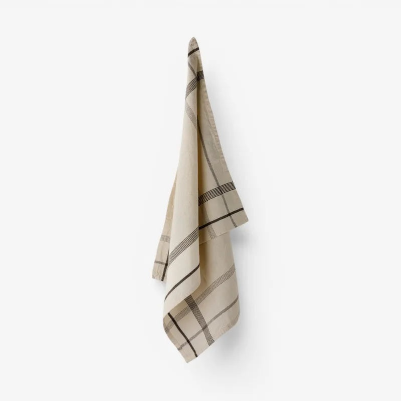 French country Salon LInen Cotton Teatowel in earthy colours at Cerise.